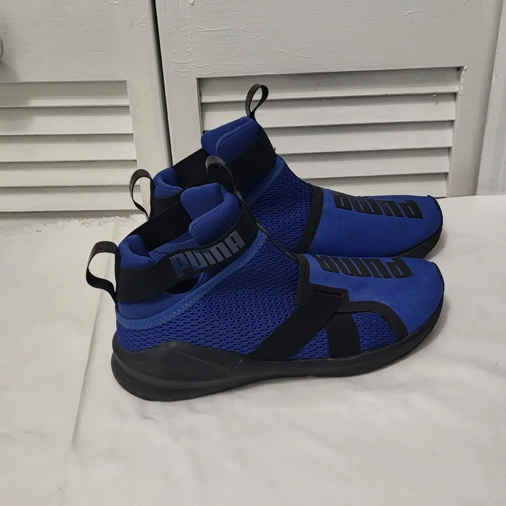 Puma women's sneakers size 7.5 navy blue/black - Picture 7 of 8
